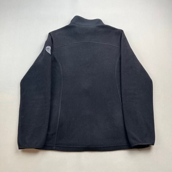 Vintage Bebe Fleece Jacket Womens Medium Black Sport Track Casual Full Zip y2k - Picture 3 of 10